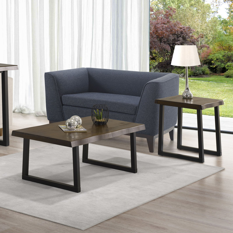Gracie Oaks Sehnaz 2 Piece Solid Wood Living Room Table Set & Reviews